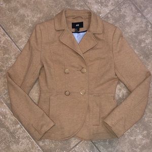 H&M Women’s Tan Professional Peacoat Blazer Jacket